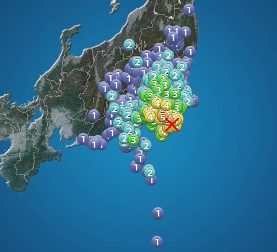 千葉県南部でM5.2の地震　最大震度5強　津波の心配なし