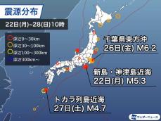 週刊地震情報 2023.5.28　5月6回目の震度5弱以上　千葉県東方沖でM6.2の地震