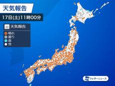 関東から九州北部は梅雨の晴れ間　行楽日和でも暑さに注意