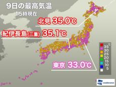 北海道・北見で今年初の猛暑日　明日は東京でも35℃の予想