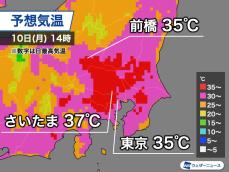 明日は東京で今年初の猛暑日予想　関東は熱中症に厳重警戒
