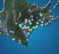 北海道 十勝地方中部で地震　最大震度3　M4.4　津波の心配なし