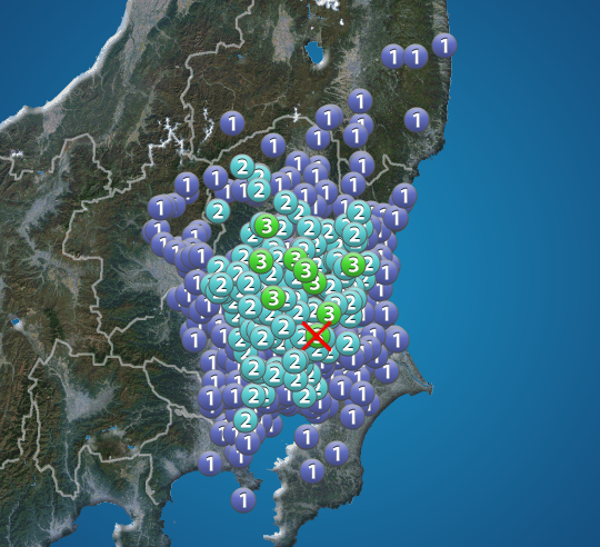 茨城県南部でM4.2の地震　最大震度3　津波の心配なし