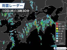 四国では断続的な強雨が続く　早明浦ダムは13時頃からの緊急放流は行わず