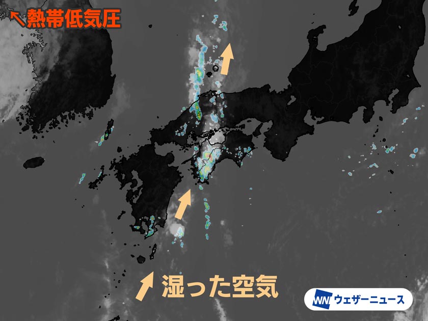 四国で局地的に非常に激しい雨　土砂災害に警戒を