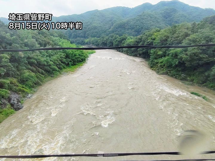 台風から離れた関東、東北も強雨　岩手には土砂災害警戒情報