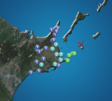 国後島付近でM4.4の地震　北海道で震度3　津波の心配なし