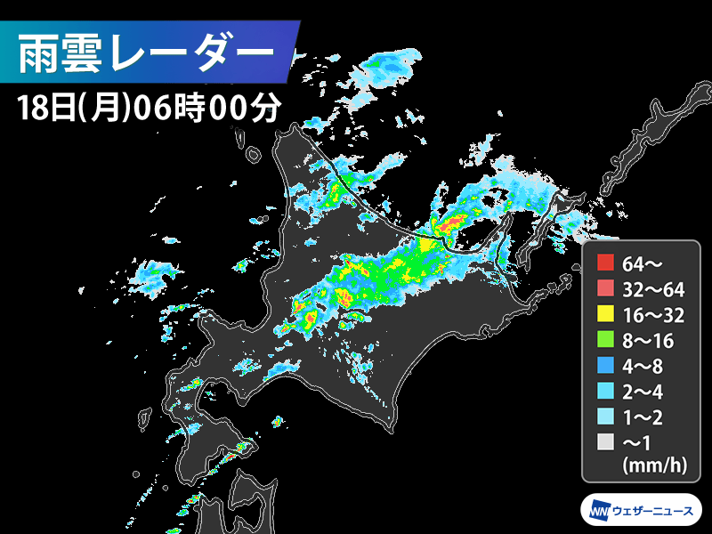 北海道は朝から土砂降りの雨　一部に大雨警報　冠水など注意