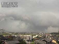 愛知県で危険な雲「アーチ雲」が目撃される