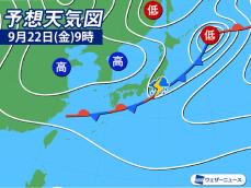 関東は秋雨前線南下で雷雨注意　通過後は気温低下も