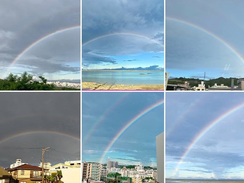沖縄本島で二重の虹が出現　今日は変わりやすい天気に