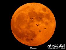 十五夜・中秋の名月が夜空に浮かぶ　今日はちょうど満月