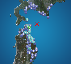 青森県東方沖でM4.6の地震　最大震度3　津波の心配なし
