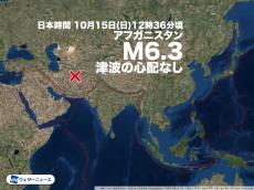 アフガニスタンで再びM6.3の地震　前回と同程度の激しい揺れ襲ったか