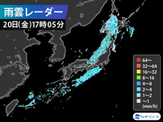 寒冷前線が日本列島を通過中　大阪周辺でも急な雨に