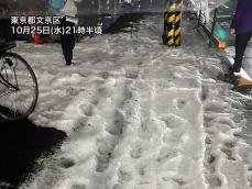 東京都内で積もるほどの雹　南関東は数時間程度、雷雨や雹などに注意