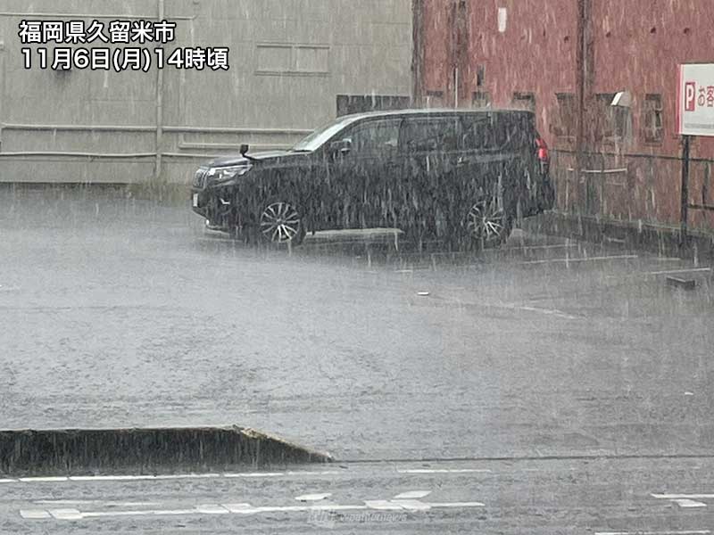 前線通過で西日本で強雨　風も強く今夜にかけて荒天のおそれ