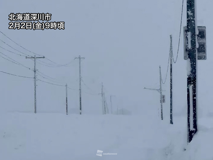 北日本の日本海側は断続的に雪　積雪急増や吹雪に注意