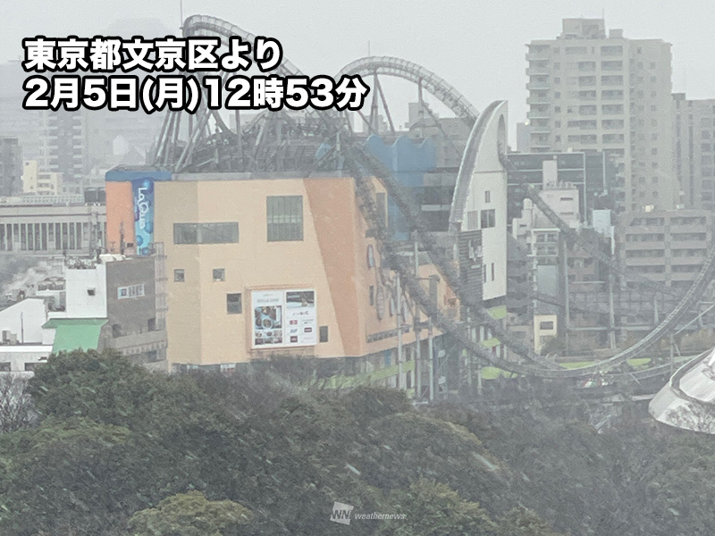 東京23区内でも雪が降り出す　気温も急降下