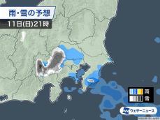 関東甲信の天気は下り坂　夕方から雨や雪に注意