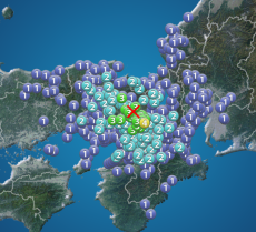 京都府南部でM4.3　最大震度4の地震　津波の心配なし