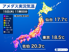 今日も上着要らずのぽかぽか陽気　関東は風も強く花粉が飛散