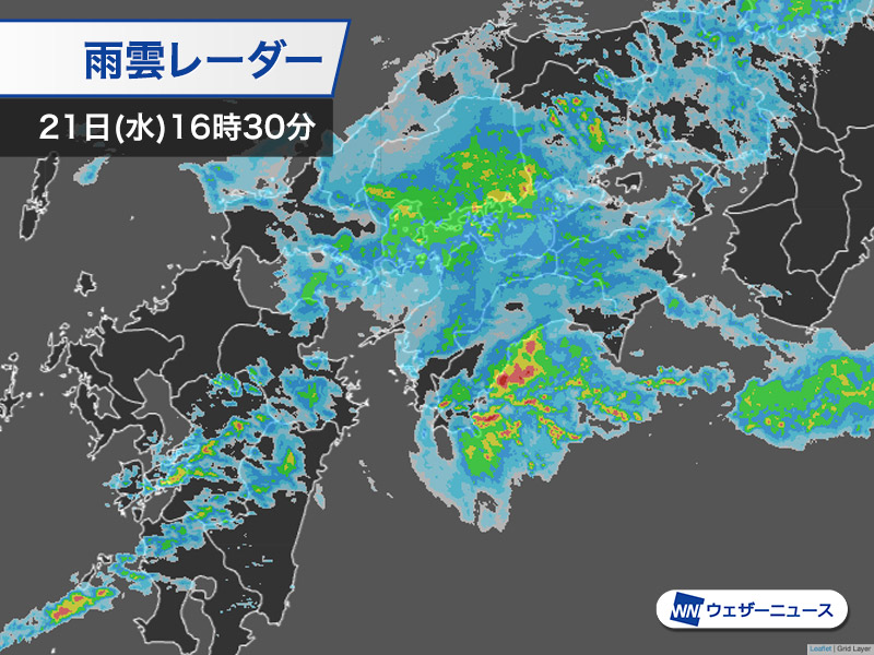 九州を中心に激しい雷雨が続く 今夜まで雨の強まりに注意