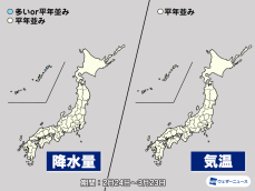 気象庁1か月予報　気温は平年並みに　引き続き寒暖変動に注意