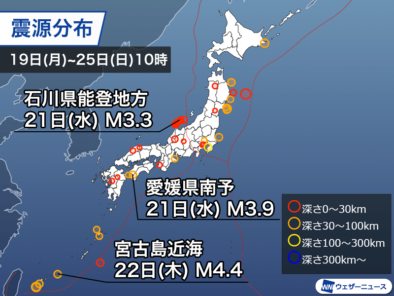 週刊地震情報 2024.2.25　愛媛県の地震で震度3　南海トラフ巨大地震と異なるメカニズム