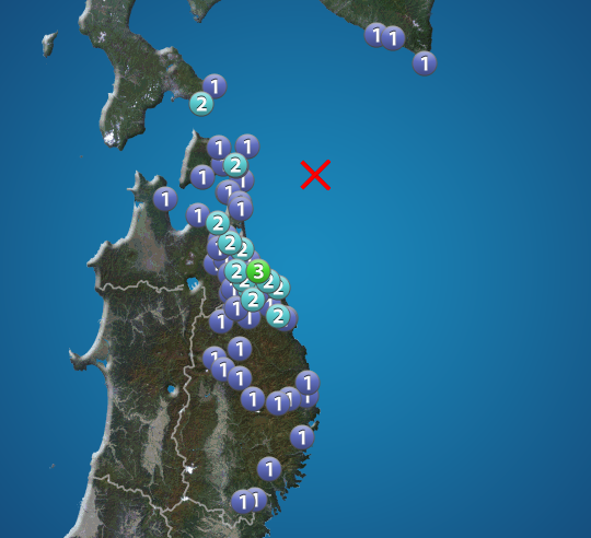 青森県東方沖でM4.7の地震　最大震度3　津波の心配なし