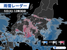 甲信や飛騨など山沿いで湿った雪　明日にかけて積雪や着雪に要注意