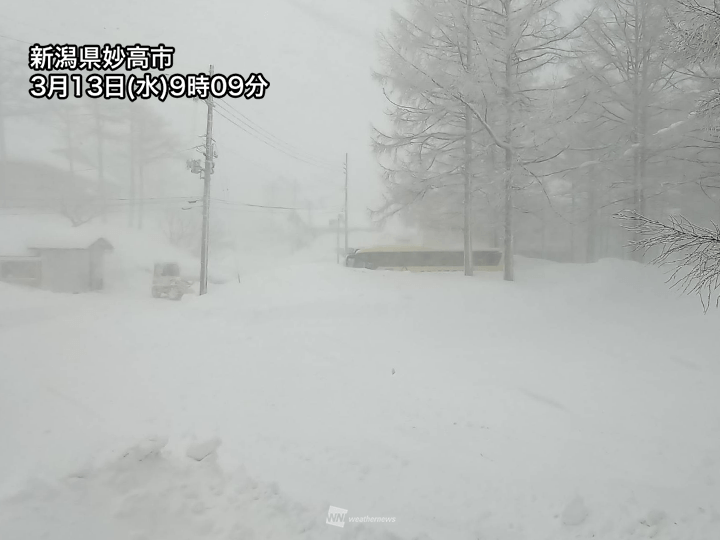 東北から北陸の山沿いで雪　風が強く吹雪に注意