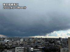 東京など関東でも天気急変　夜にかけて強雨や雷雨に注意