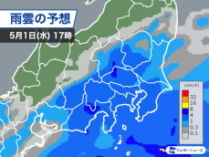 関東は帰宅時間帯も本降りの雨　気温はさらに下がり肌寒い