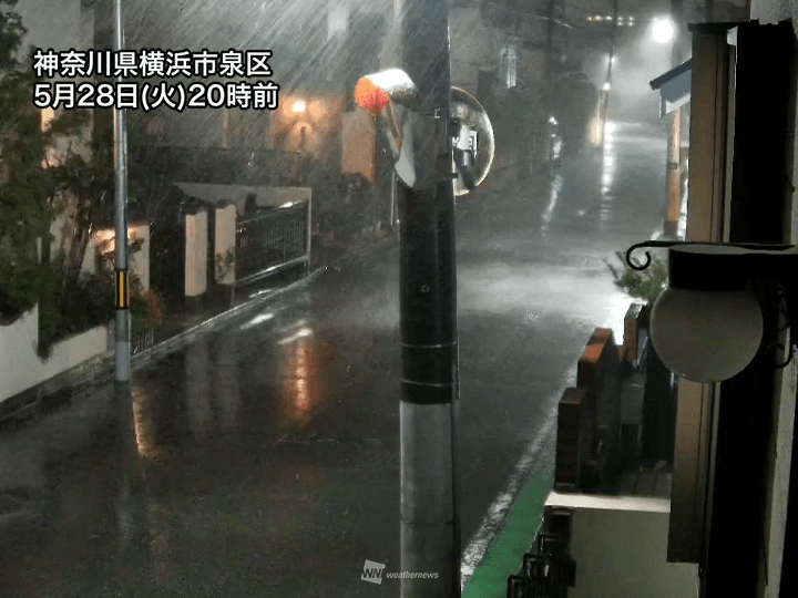 関東で雨風のピークに　深夜まで土砂降りの雨や強風に注意