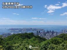 西日本は天気回復　湿気が少なく気持ちの良い青空に