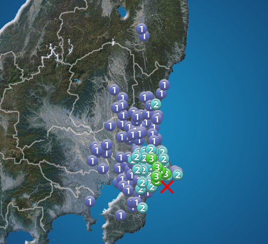 千葉県東方沖でM4.7の地震　最大震度3　津波の心配なし