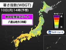 八重山地方（沖縄）に熱中症警戒アラート　明日10日(月)対象