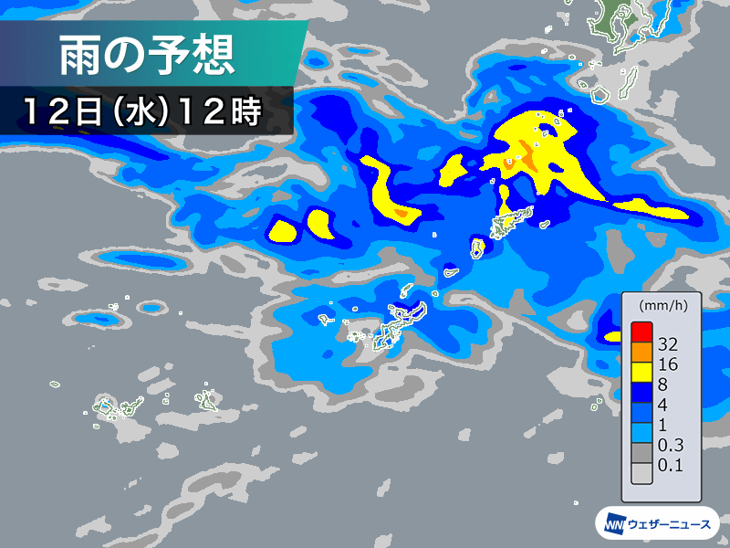 沖縄や奄美は梅雨前線停滞　非常に激しい雨に要注意
