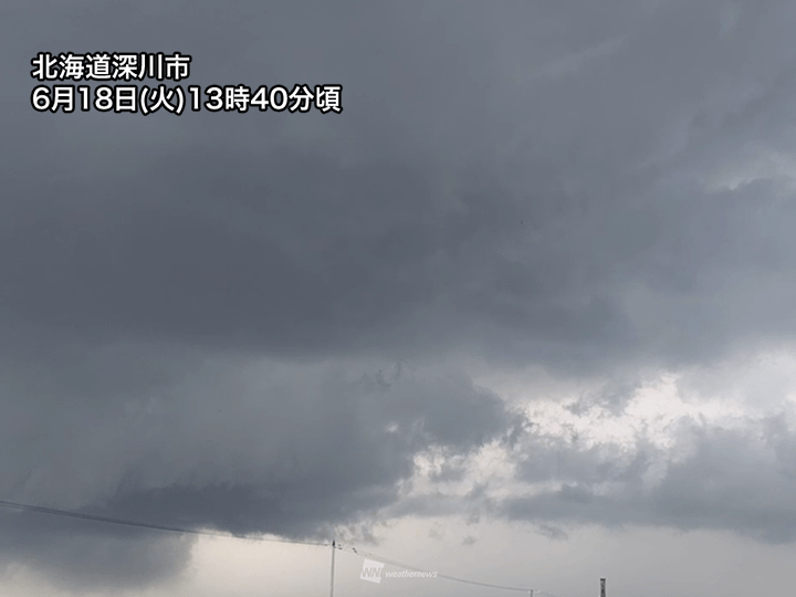 北海道で局地的に強い雨　今夜にかけて雷雨に注意