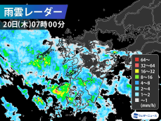 梅雨前線が九州の南まで北上　局地的な激しい雷雨に注意