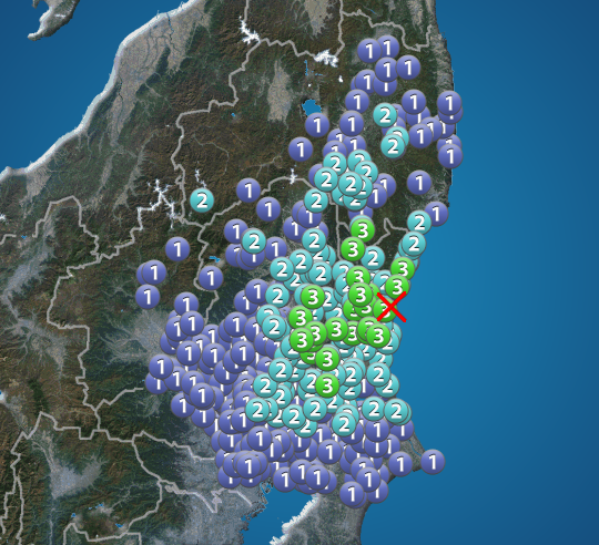 茨城県北部でM4.3の地震　関東〜東北で震度3　津波の心配なし