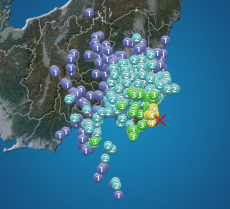千葉県東方沖でM5.4の地震　最大震度4　津波の心配なし