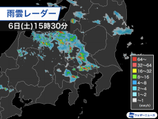 関東で雨が降り出し土砂降りの所も　今夜にかけて雷雨に注意