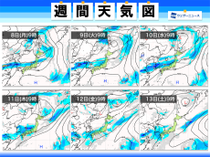 来週は梅雨前線が停滞　本州の日本海側や九州で大雨のおそれ