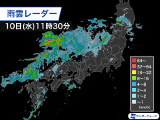 梅雨前線の活動は活発　日本海側で雨が強く東北は土砂災害警戒