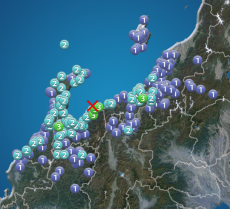 富山湾でM4.6の地震　新潟・富山で震度3　津波の心配なし