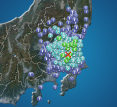 茨城県・栃木県で震度3の地震発生