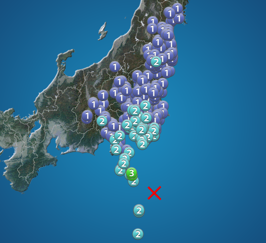 八丈島東方沖でM5.8の地震　三宅島で震度3　津波の心配なし