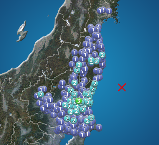 茨城県沖でM4.8の地震　笠間市で震度3　津波の心配なし